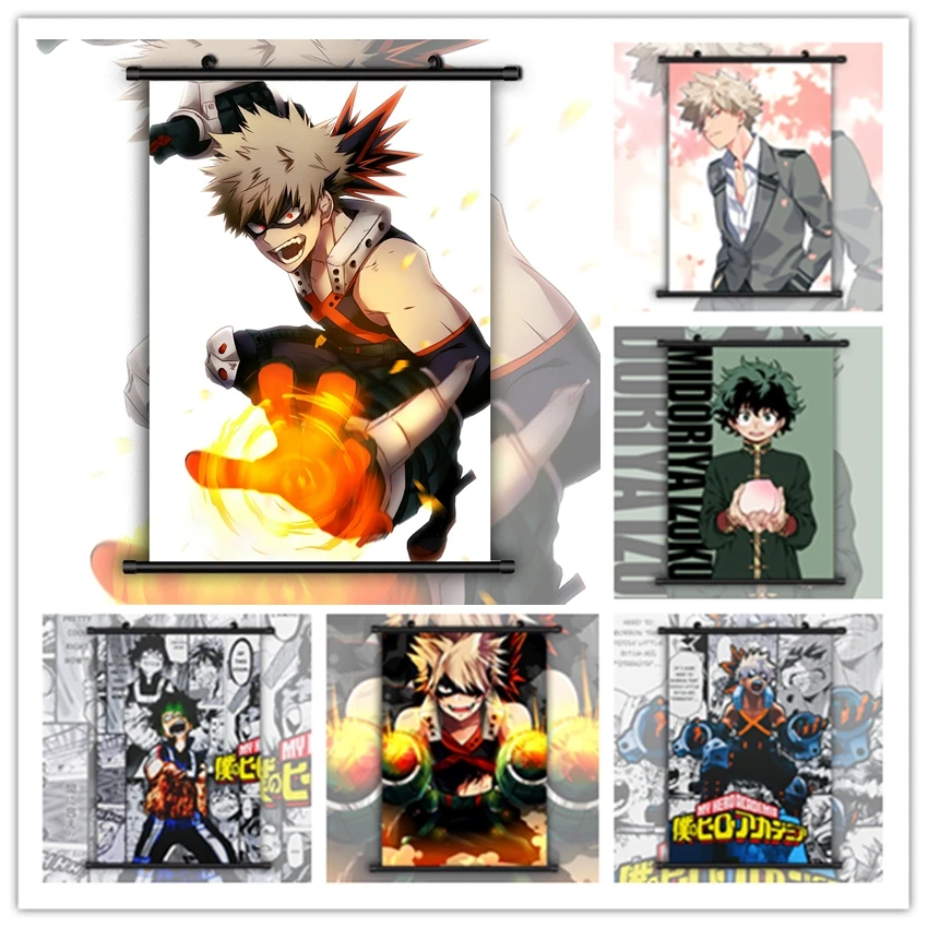 Boku no Hero Academia  Bakugou Katsuki Midoriya Izuku Yaoi  HD Print Wall Poster Scroll