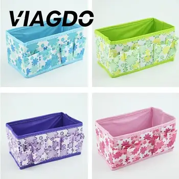 

Hot New Portable Flower Folding Makeup Cosmetics Beauty Storage Bag Case Box