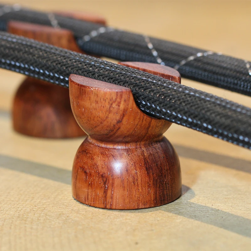 Hifi Áudio Rosewood Isolamento Fio Suporte Cabo de Suporte Cabo Speaker Stand Titular Agudos Isolamento Amortecedor pé Pads - Image 3