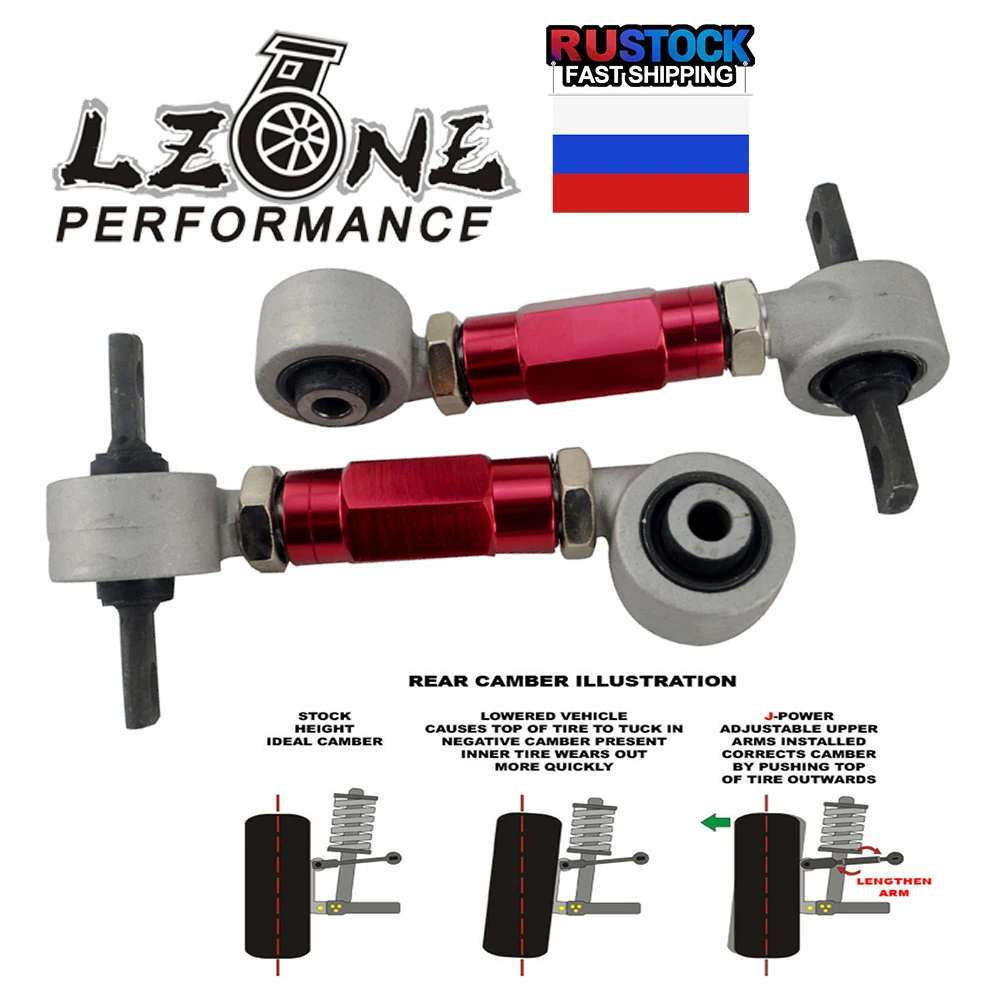 LZONE-Rear Camber KiT FOR HONDA ACURA CIVIC INTEGRA CRX REAR CAMBER ARM KIT EG EK DC2 EF JR9851 control arm bushings kit