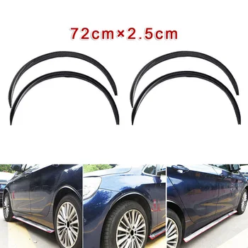 

4pcs Car Wheel Eyebrow Arched Fender Flared Bar Protection Trim Universal High Quality 72x2.5cm Soft Rubber Auto Wheel Trim