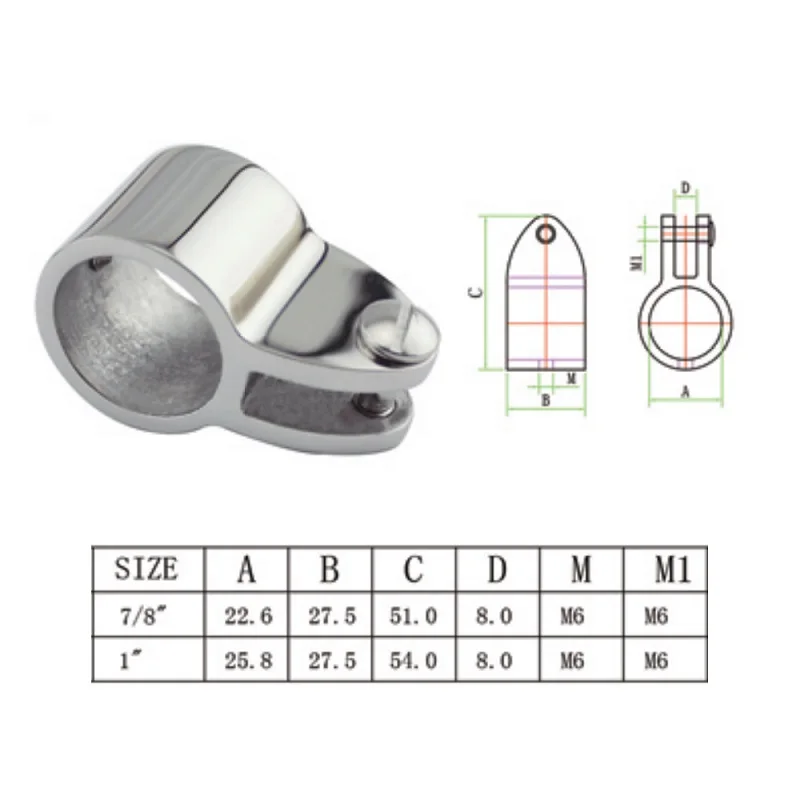 Pces Inoxidável Bimini Encaixes 25mm Barco Marinho Superior Slide Yacht Ferragem 4 Aço 316 2 4 pces aço inoxidável 316 bimini encaixes