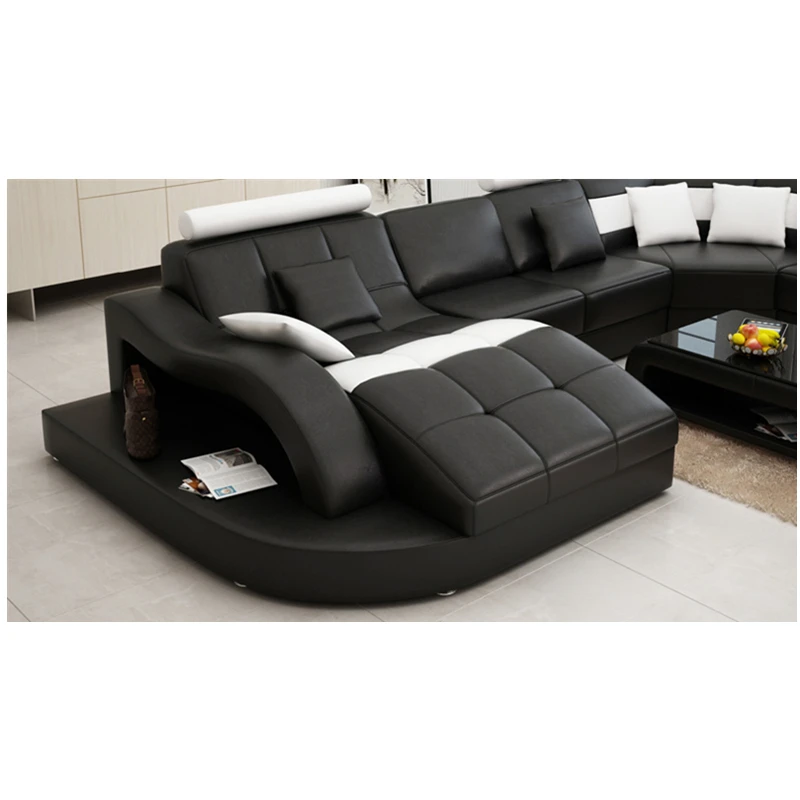 Диван для гостиной дизайн u-образный диван из натуральной кожи угловой диван