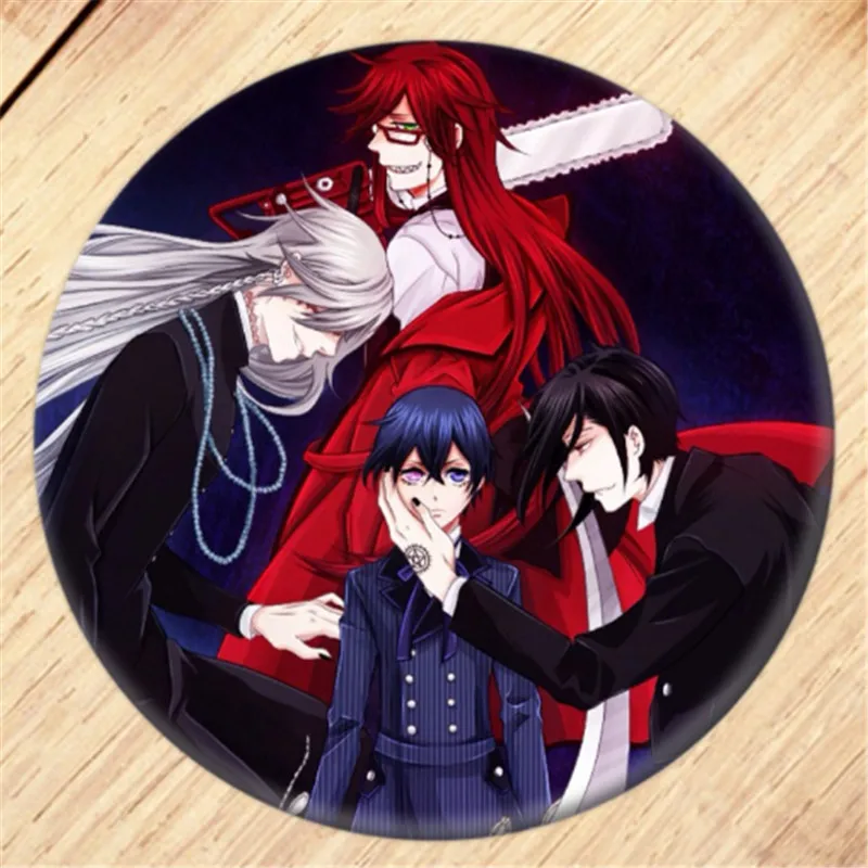 Anime Black Butler Brooch Pin Cosplay Badge Accessories For Clothes Backpack Decoration Children's gift B003