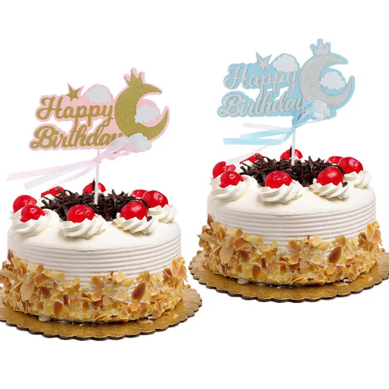 Biling Cake Toppers Flags Star Moon Hot Air Balloon Rainbow Cake Topper Kids Birthday Wedding Baby Shower Baking Party DIY Xmas
