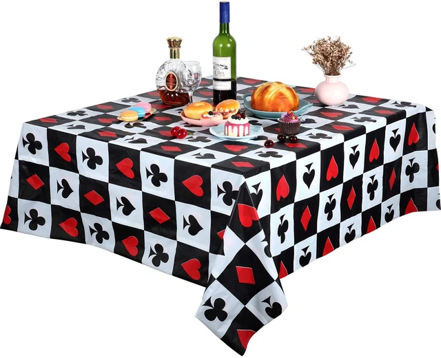 Oudain 6 Pcs Casino Tablecloth Casino Theme Party Decorations Las Vegas  Party Decorations Poker Table Cover for Party Decoration Playing Card Favors  Supplies Picnic, 108 x 54 Inches - Yahoo Shopping