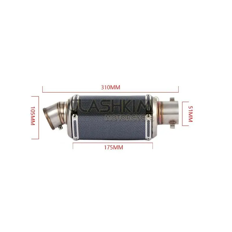 TRK502 Motorcycle Muffler Pipe Racing Full Exhaust System Middle Link Pipe Slip On For Benelli TRK 502 DB-Killer