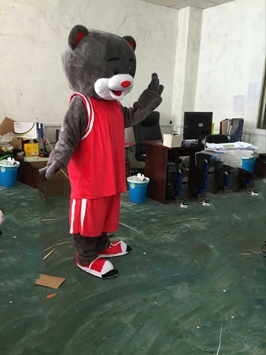 Rocket Bear Mascot коричневый медведь с баскетбольной одеждой баскетбольная тематика Mascotte карнавальный костюм нарядное платье костюмы на Хэллоуин