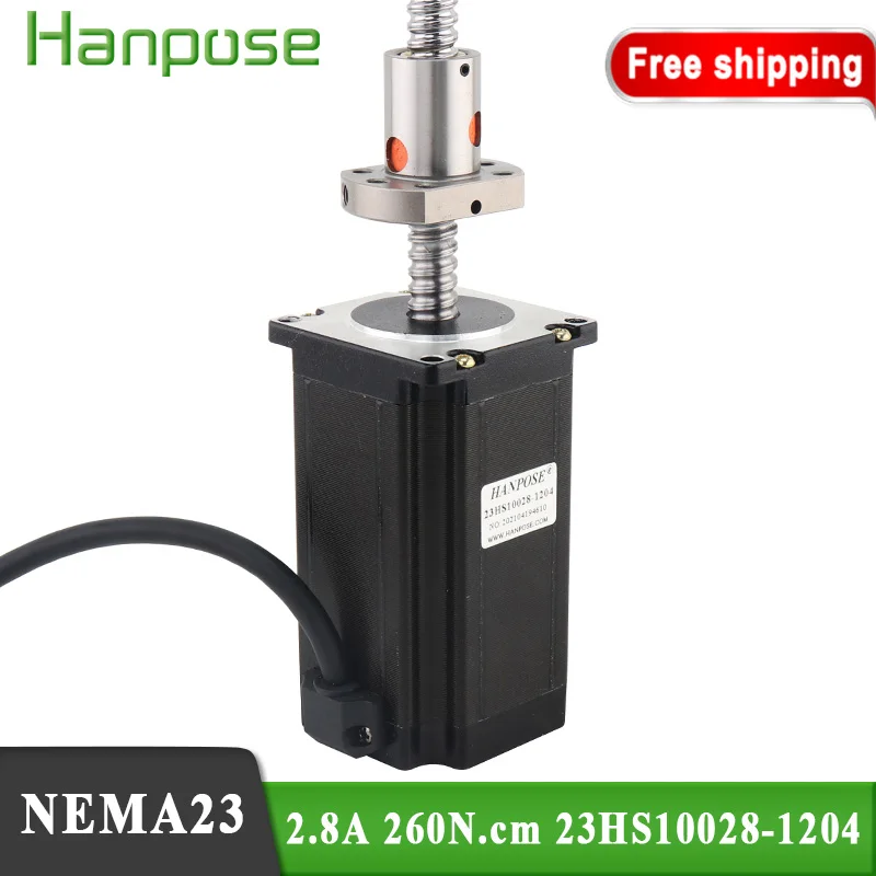 1PCS Nema23 Stepper Motor 23HS10028-SFU1204 2.8A 260N.CM ballscrew motor 200mm 4-lead for CNC milling machine | Обустройство дома