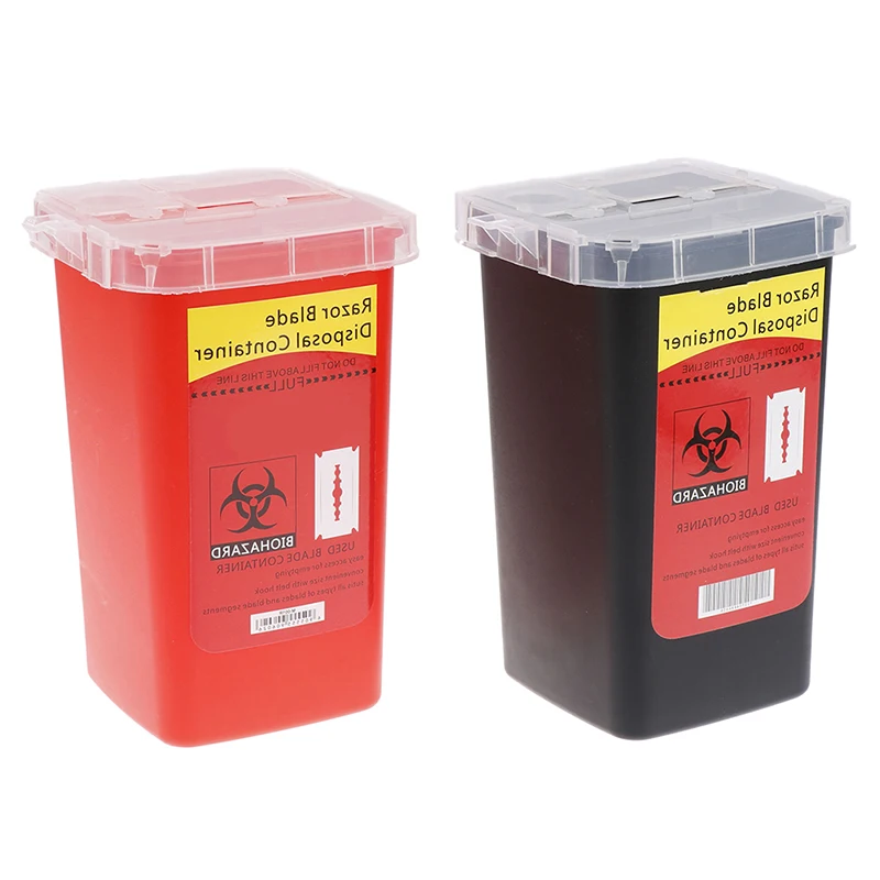 Big Capacity Sharps Container Medical Needles Bin Biohazard Tattoo Piercing Needles Disposal Collect Box Tattoo Artist Waste Box