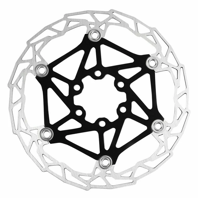 160mm Mountain Bike Bicycle Brake Pads Lightweight Colored Floating Disc Rotors Good Heat Dissipation Hydreaulic Brake Pads - Цвет: Black