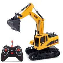 1:24 2,4 ГГц 6CH RC грузовик Diecasts имитационный экскаватор перезаряжаемый Мини RC игрушечный транспорт для детей Рождественский подарок