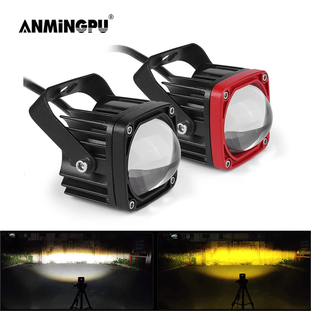 ANMINGPU 6000k/3000k LED Work Light Bar 12V 24V White Yellow Offroad Divring Fog Lights for Car Truck Atv 4x4 Headlights | Автомобили и