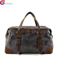 Дорожная Новая Винтажная Вощеная Брезентовая мужская сумка M268, Большая вместительная Промасленная кожаная военная сумка для выходных, базовая Сумка-тоут, сумки для сна