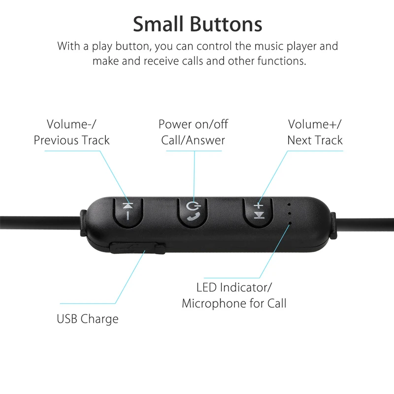 Tiptop беспроводные Bluetooth наушники водонепроницаемые спортивные наушники HD стерео магнитные наушники с микрофоном для бега в тренажерном зале