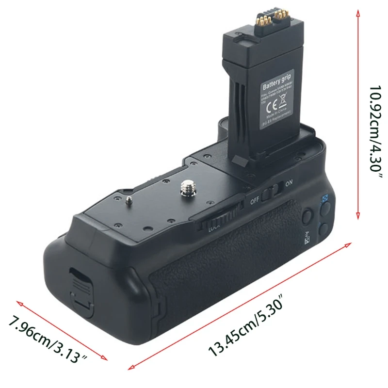 BG-E7 Equivalent Battery Grip Replacement Camera LP-E8 Batteries Holder Pack Compatible with EOS 550D/600D/650D/700D/T5I D5QC