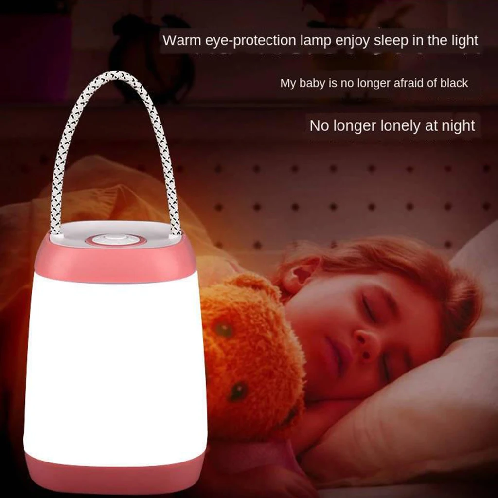 Nursery Night Light Bedside Lamp USB 3 Light Modes for Baby Toddler Portable