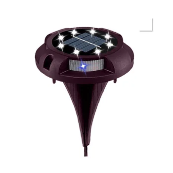 

8pcs Landscape Sidewalk Solar Power Yard Ground Light Decorative Outdoor Garden Waterproof Lawn Pathway Bright 8 LED Corridor