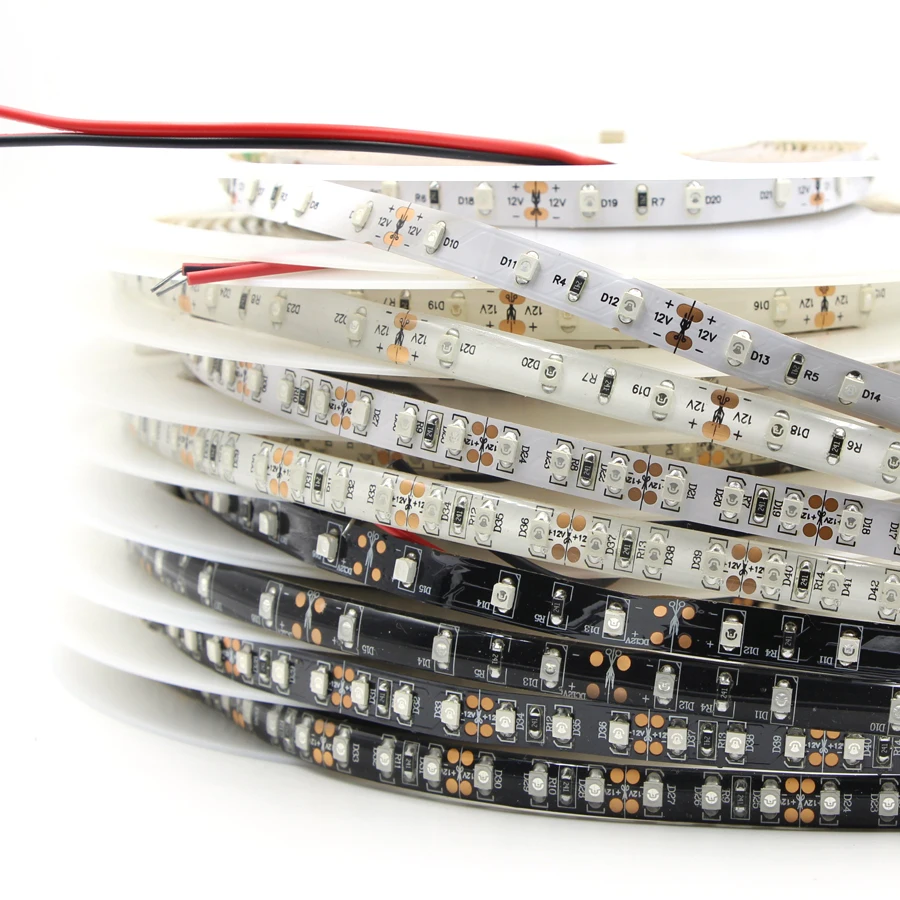 3528 SMD 12 в УФ светодиодная полоса 395-405nm черсветильник 60 светодиодов/м не/ip65