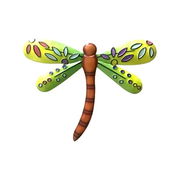

4pcs Hanging Wall Decoration Outdoor Garden Living Room Backyard Balcony Bedroom Gift Patio Fence Bathroom Metal Dragonfly Home