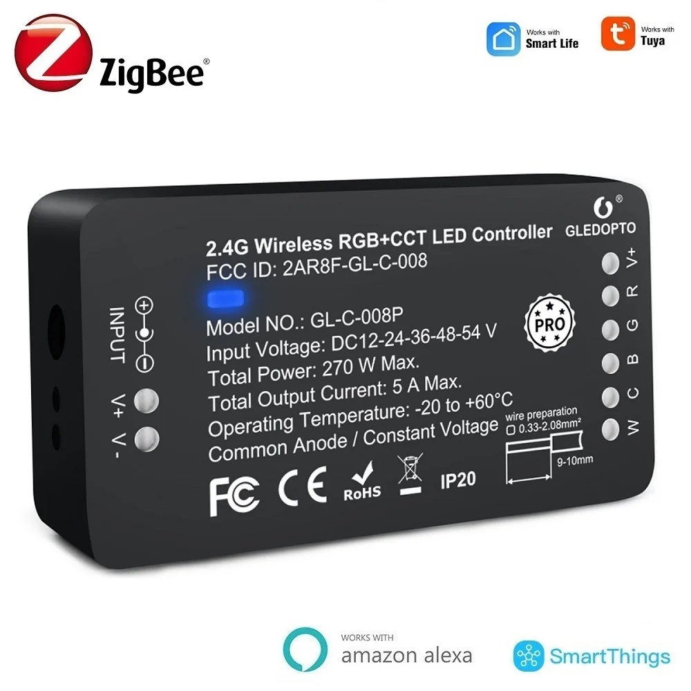 Светодиодная лента Zigbee дистанционное управление RGB CCT умный дом диммер Tuya Smart Life