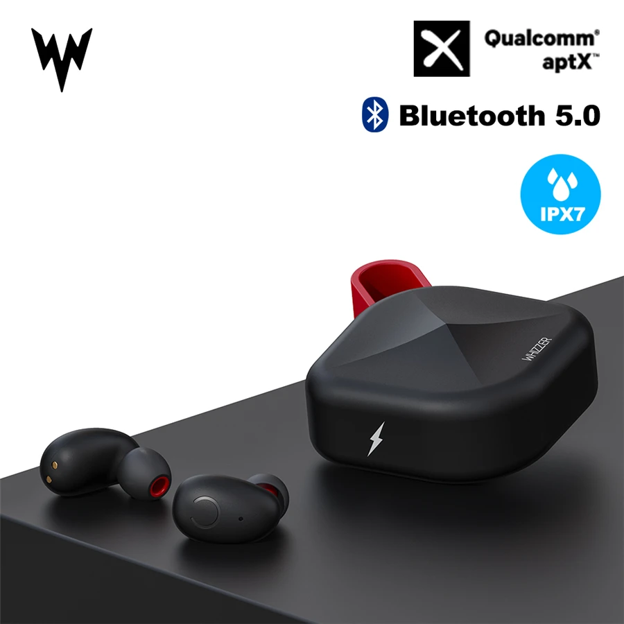 

Whizzer B6 IPX7 Waterproof Upgraded TWS Earphones Wireless Earbuds Bluetooth 5.0 Support Aptx 45h Playing Time For iOS/Android