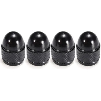 

4PCS Car Tyre Valve Dust Caps Dome Shape Wheel Stem Air Valve Black Auto Truck Tyre Caps Car Tire Car Accessories TXTB1