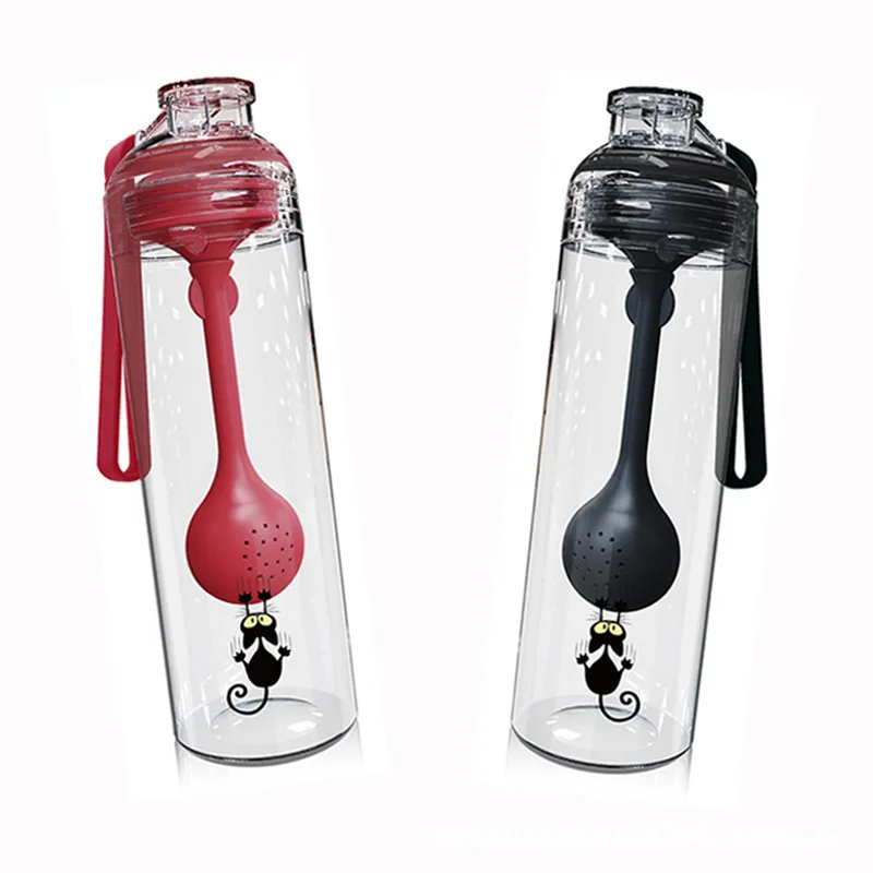 JOUDOO 500 мл пластиковая Спортивная бутылка для воды без бисфенола с крышкой Ложка для заварки чая бутылка для воды Кемпинг Туризм переносной шейкер Bottle35