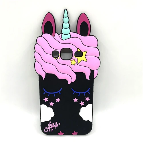 unicorn black 3D чехол с единорогом для samsung J3 6 чехол силиконовый чехол для samsung Galaxy J3 J320 J320F чехол для телефона s - Color: unicorn black