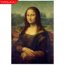 5D Diamond Painting Mona LisaDiamond Mosaic Full Drill Famous paintings Diamond Embroidery Kit Home Decor Rhinestones Painting