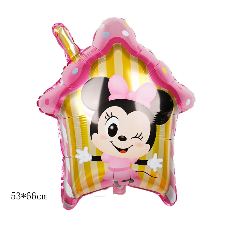 112cm Giant Mickey Minnie Mouse Balloon Cartoon Foil Birthday Party Balloon children Birthday Party Decorations kids Gift - Цвет: 1pc