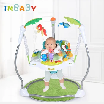 

IMBABY Multi-function Electric Swing for Children Baby Jumping Walker Cradle Rainforest Baby Swing Rocking Chair Activity Center