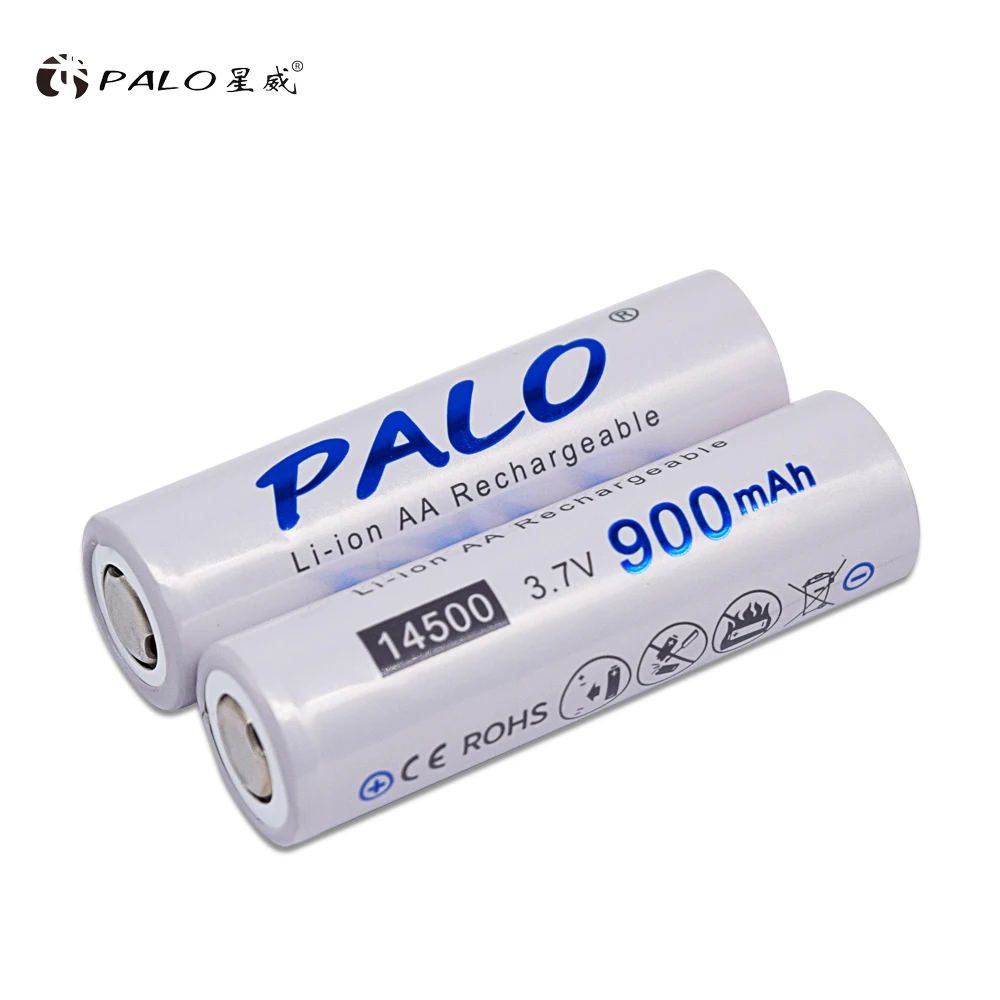 PALO аккумуляторная батарея 14500 литий-ионная оригинальная 900 мАч 14500 батарея литиевые батареи для Panasonic цифровые камеры фонарик