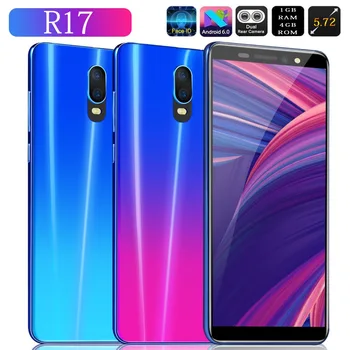 

Cheapest 3G WCDMA Smart Phone R17 Android 6.0 MTK6580 1GB+8GB Dual Sim Mobile Phone 5.72 Inch Screen Face Unlocked Mobile phone