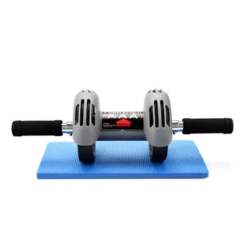 

Automatic Resilience Abdominal Wheel + Kneeling Pad Neutral Two-Wheel Version Fitness Physical Training Black