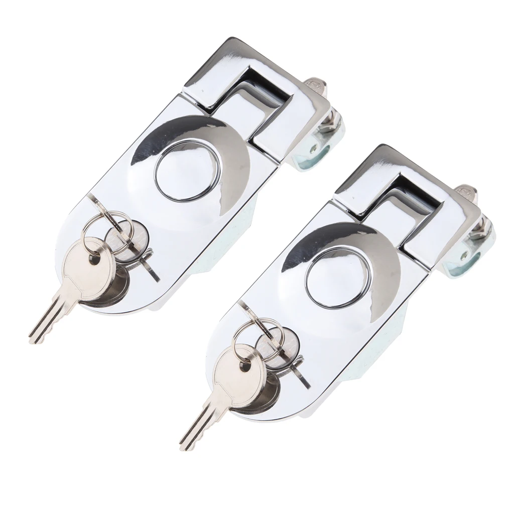 2x RV Baggage Compartment Door Lock - Flush Mount Compression Latch Key Locking w/ Keys for Boat Door Cabinet Cockpit Floor 2x RV Baggage Compartment Door Lock - Flush Mount Compression Latch Key Locking w/ Keys for Boat Door Cabinet Cockpit Floor