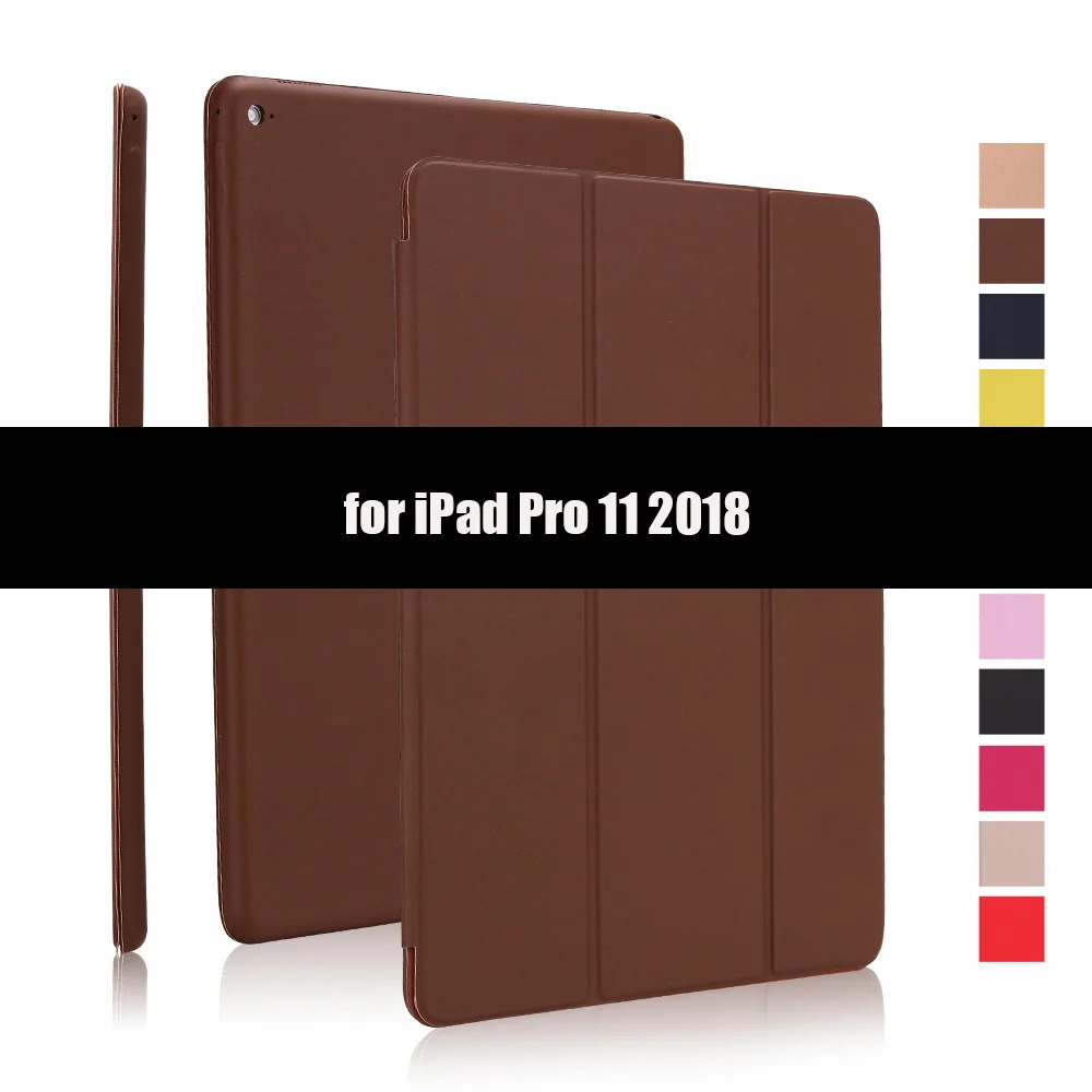 Ультратонкий умный чехол для iPad Pro 12,9, складной чехол-книжка из искусственной кожи s для iPad Pro 12,9 Pro 11 12,9 - Цвет: Brown-3