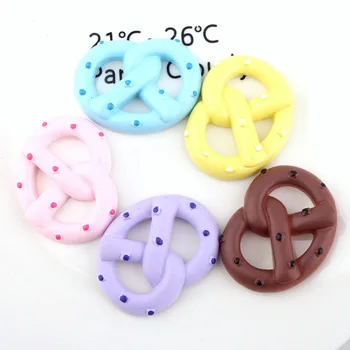 

40*30mm Resin Flatback Donut Miniature Simulation Fake Food Flatback Cabochons for Phone Deco Jewelry Accessory DIY Crafts