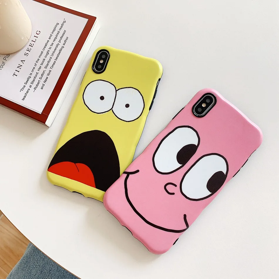 

For iPhone 7 Plus XR X XS Max Case Pure Color Fun Funny Expression Phone Case For iPhone 8 Plus 6 6s Soft Silicone TPU Cover