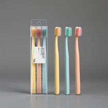3 шт. Мягкая Щетина зубная щетка красочная щетка для зубов Экологичная нано зубная щетка для взрослых уход за зубами детская кисточка
