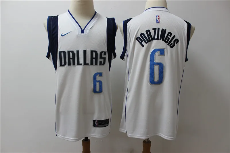 MEN Даллас мужские baskeball#41 Dirk Nowitzki#77 Luka Doncic#6 Кристапс Порзингис майки - Цвет: MEN