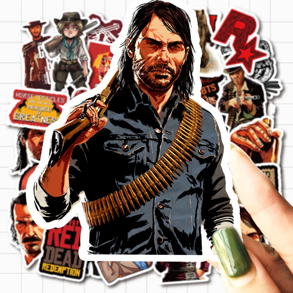 VANMAXX 50 шт. RDR2 Приключения игры граффити наклейки водонепроницаемый ПВХ наклейка для ноутбука Бутылка Воды Шлем велосипедный багаж автомобиля