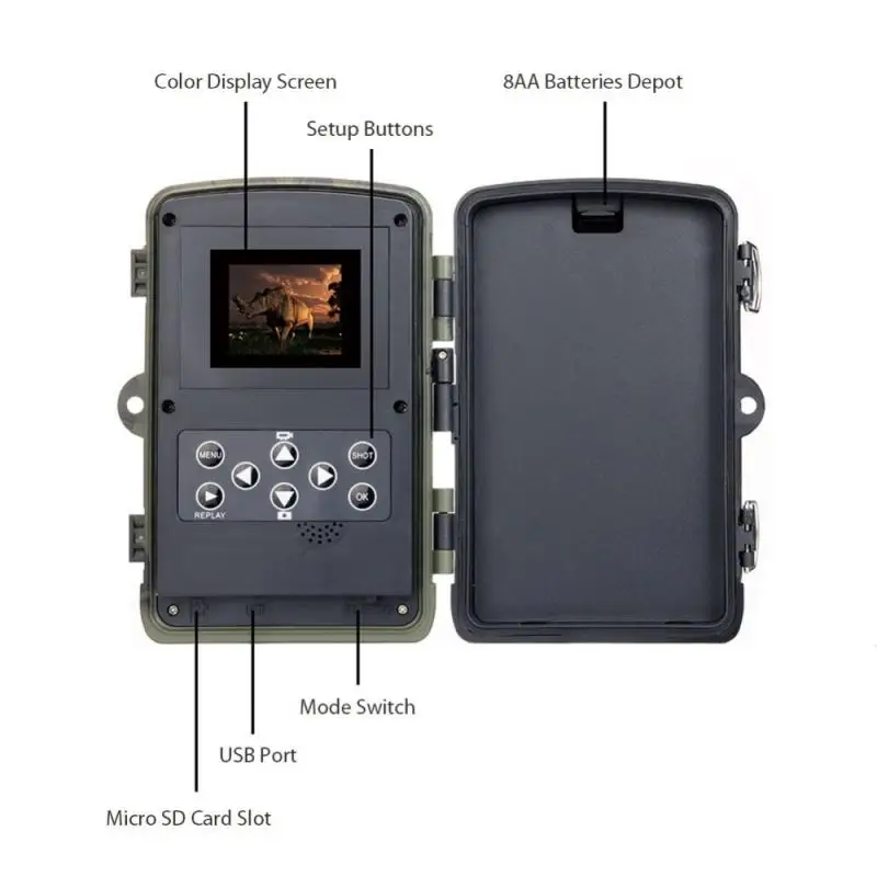 940nm Trail Camera-Waterproof 16MP 1080P Game Hunting Scouting Cam with 3 Infrared Sensors for Wildlife Monitoring Night Vision