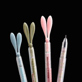 

Send Relatives To Send Friends To Send A Good Prize 0.38mm Pencils Cute Rabbit Ears Gift Pen Fine Packaging A Box 12pcs