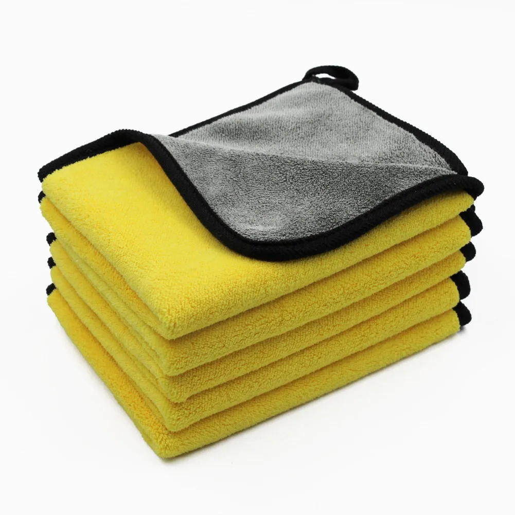 5 шт./упак. протирочные салфетки из микрофибры двухсторонняя плюшевая сильная поглощающая микрофибра полотенца тряпки для уборки для дома кухни автомобиля - Color: A