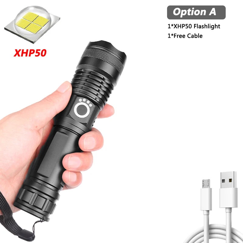 Z30 xhp90самый мощный светодиодный светильник-вспышка с usb зумом тактический фонарь xhp50 18650 или 26650 перезаряжаемый аккумулятор ручной светильник для охоты - Emitting Color: Option A