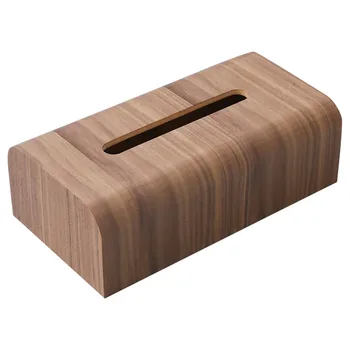 

Desktop Container Removable Paper Napkin Holder Living Room Tissue Box Wooden Rectangle Table Japanese Style Storage Office