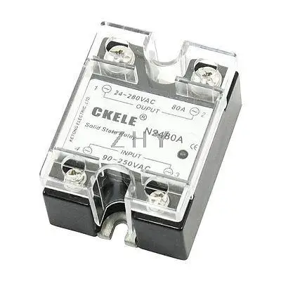 

AC 24-280V to 90-250V 80A 1 Phase Metal Polished Base Solid State Relay