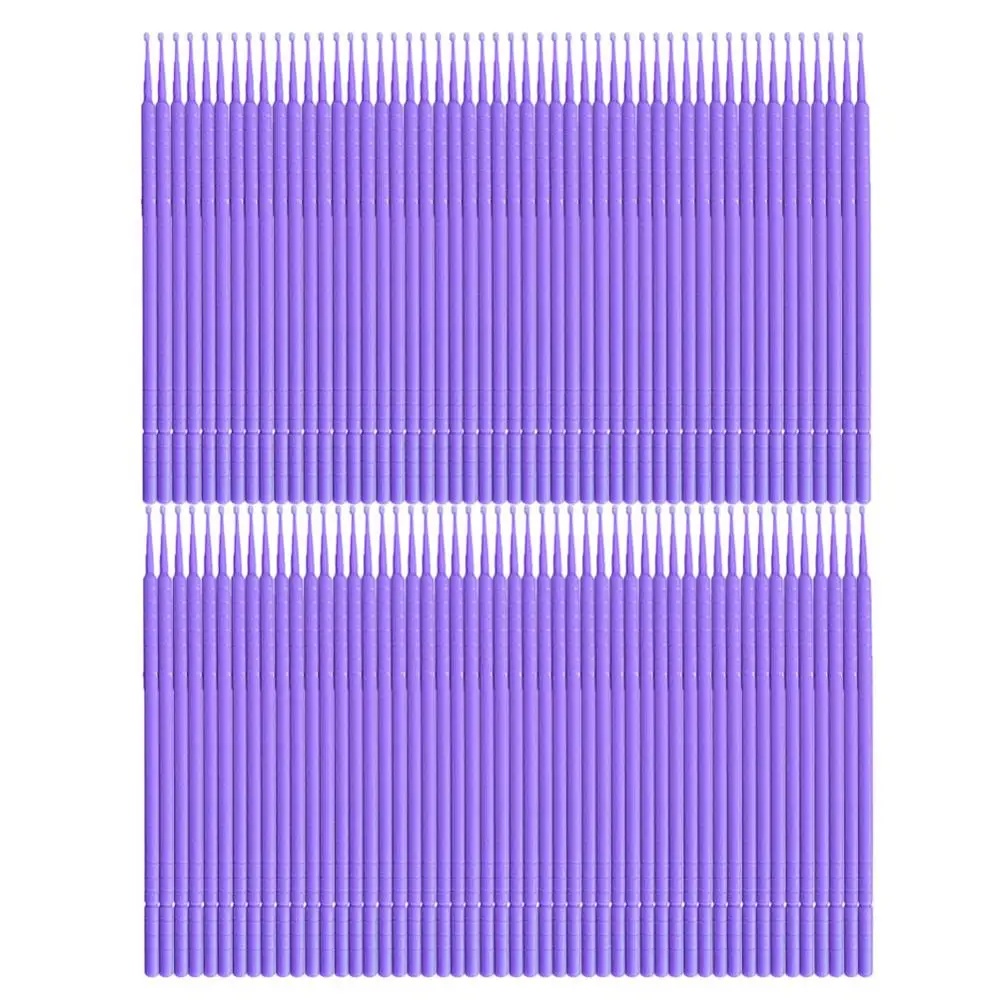 Dark Purple 100 шт. 0,25/0,20/0,15 см одноразовые микрометрические между зубами, щеточка для зубов, множество цветов на аппликатор ватный тампон - Цвет: Dark Purple