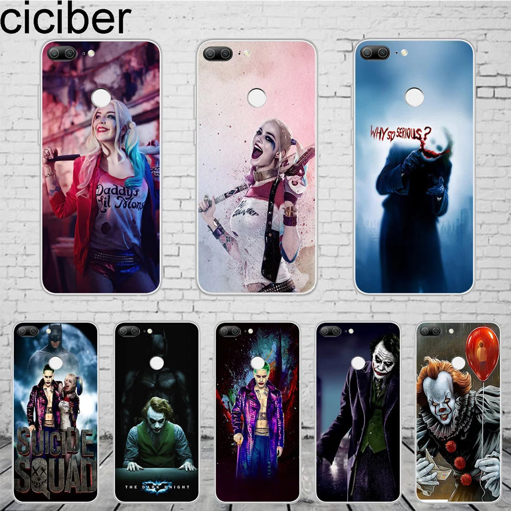Ciciber DC отряд самоубийц Joker для Honor 10 9 8 Pro Lite X C Play чехол телефона Y 7 6 5 Prime 2017 2018 2019 Coque
